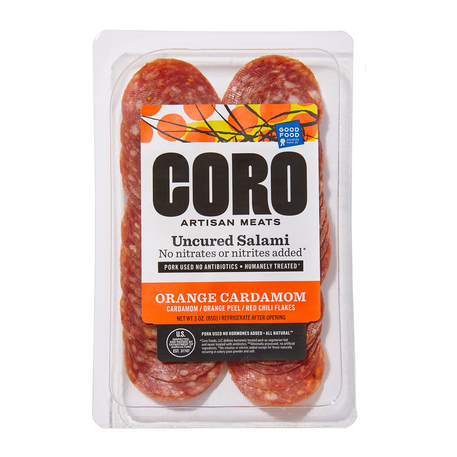 Orange Cardamom Salami Sliced Pack – Coro Foods