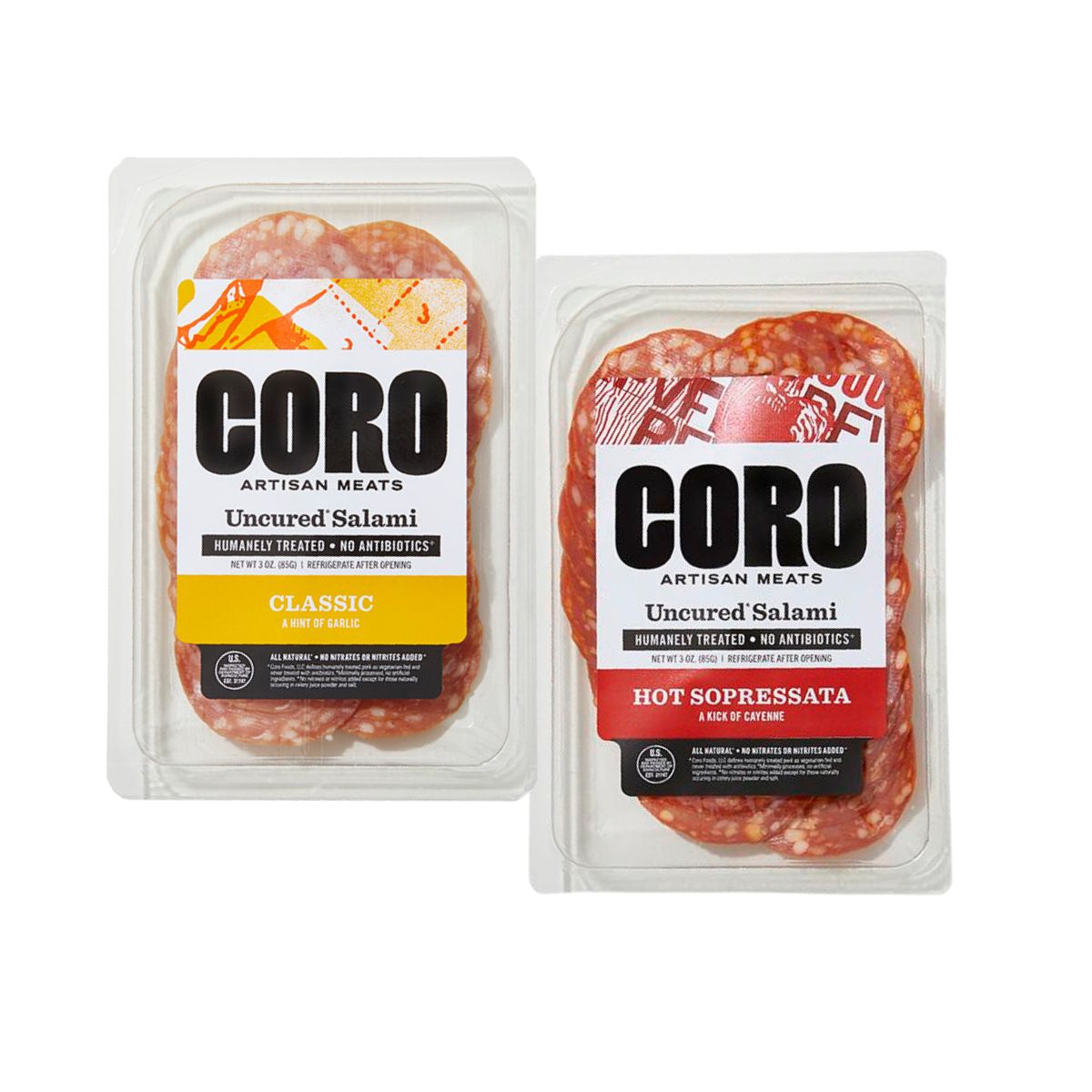Sliced Pack Duo: Classic & Hot Sopressata – Coro Foods